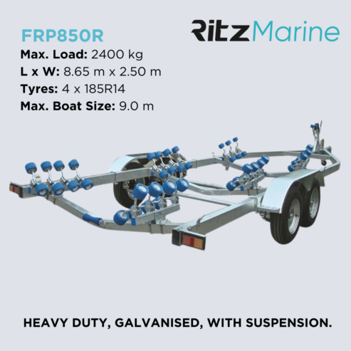 Heavy Duty Galvanised Trailer for Boats up to 9m